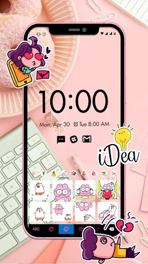 Pink Biz Transparent Themes Screenshot 3