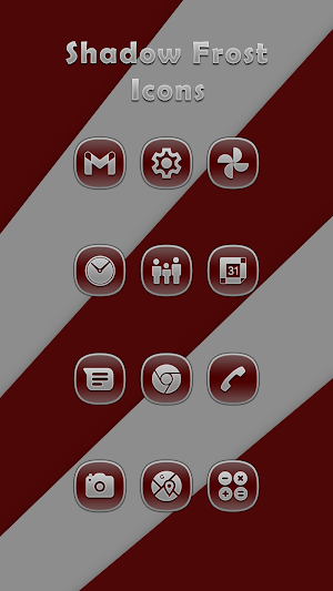 Shadow Frost Burgundy Icons Screenshot 0