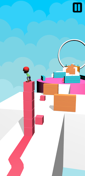 Surfer Boy On Cube 3D Screenshot 0