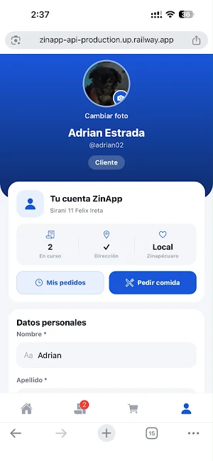 ZinApp Screenshot 1