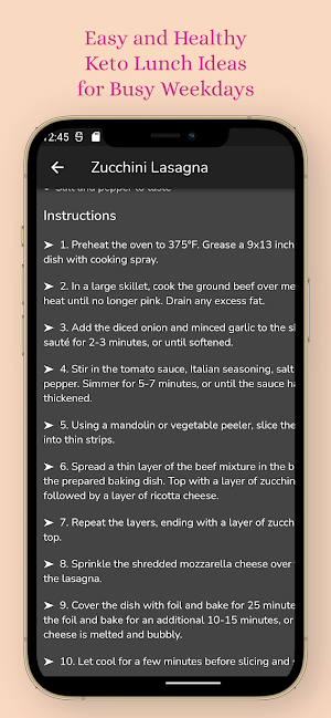 Keto Recipes Screenshot 2