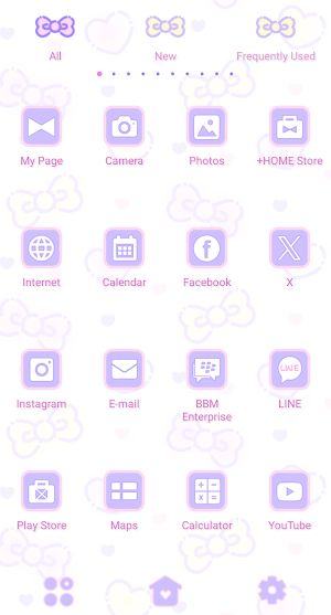 Ribbons and Hearts Theme +HOME Screenshot 2