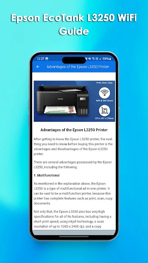 Epson EcoTank L3250 WiFi Guide Screenshot 1