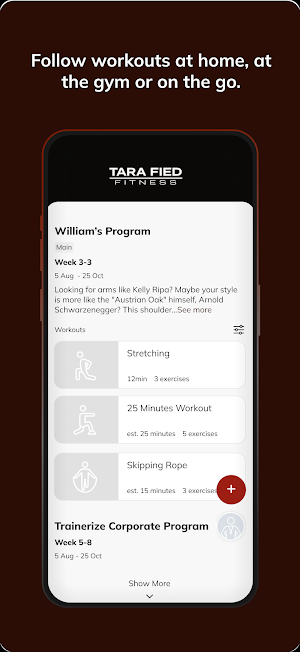 TARAFIED FITNESS TX Screenshot 2
