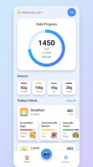 MealScan - AI Calorie Counter Screenshot 1