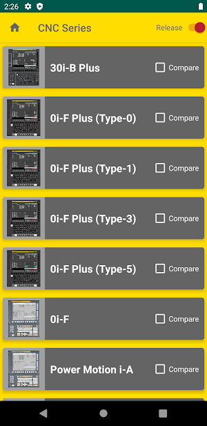 CNC Comparison Tool Screenshot 1
