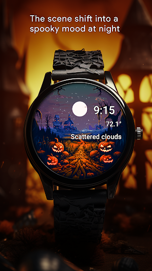 Halloween Village Watch Face Screenshot 2