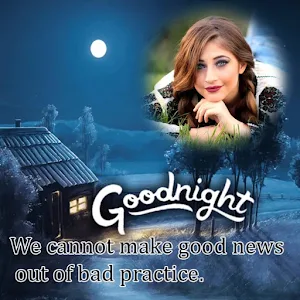 Good Night Photo Frame - Night Photo Frames Screenshot 0
