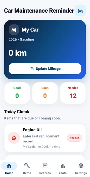 Car Parts Replacement Cycle Screenshot 0