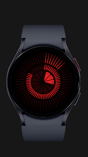 Tempus Red Android Watch Face Screenshot 3