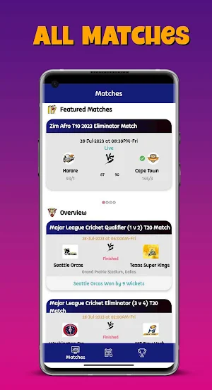 Crik Live - Live Cricket Score Screenshot 1