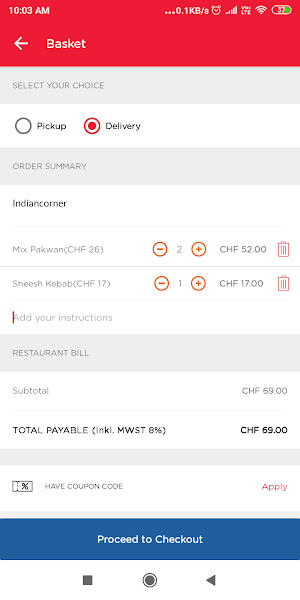 Indian Corner Geneva Screenshot 3