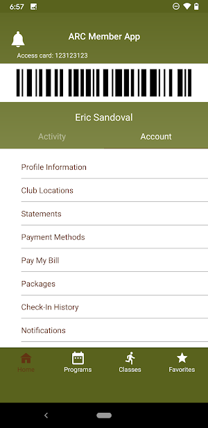 ARC Member App Screenshot 1