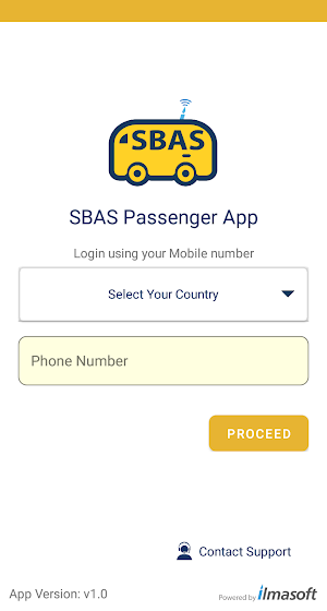 SBAS Passenger Application Screenshot 1