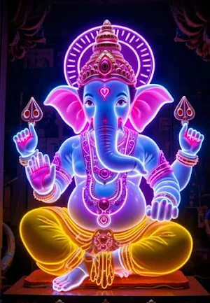 Neon Ganesha Ai Video Themes Screenshot 1