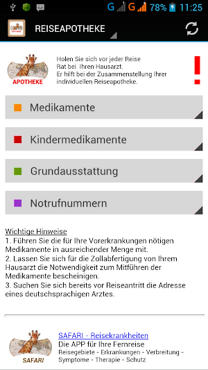 Reiseapotheke-MedRett Screenshot 0