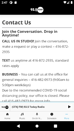 93.5 Today Radio Screenshot 3