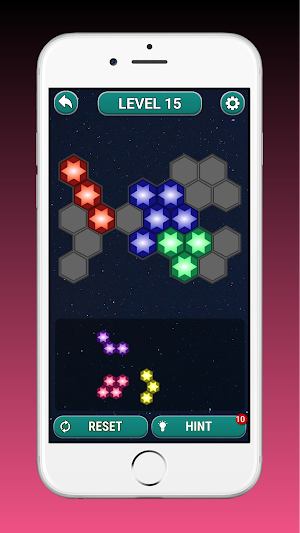 Star Glow Block Hexa Puzzle Screenshot 1