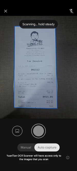 YuanTian OCR Scanner Screenshot 2