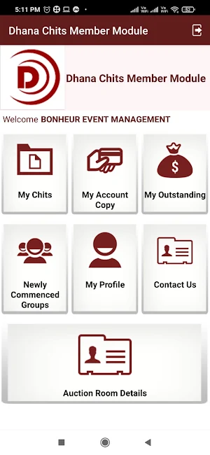 Dhana Chits Member Module Screenshot 1