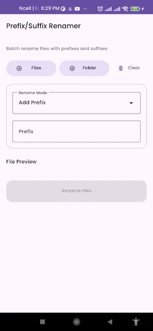 SuffixPrifixx: File Renamer Screenshot 1