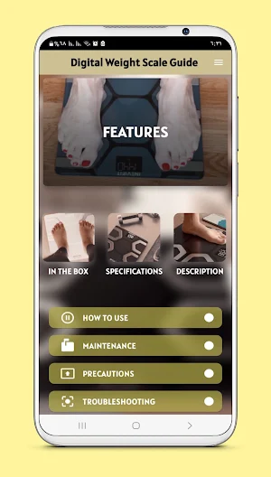 digital weight scale guide Screenshot 1
