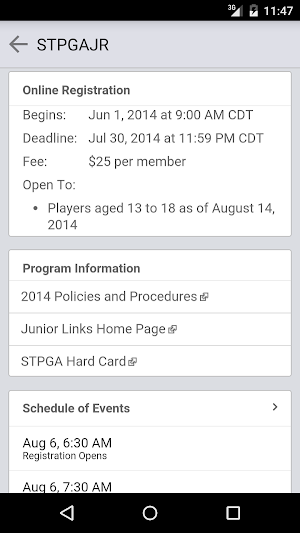 Southern Texas PGA Junior Golf Screenshot 1