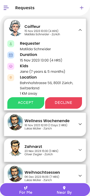 Babysitter-App Screenshot 1