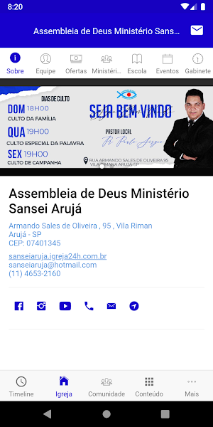 Assembléia de Deus Ministério Sansei Arujá Screenshot 1