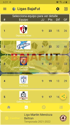 Ligas BajaFut Screenshot 0