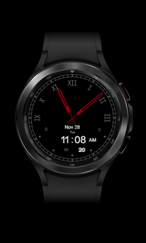 Black Simple2 Watch Face z83 Screenshot 0