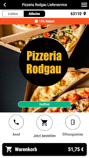 Pizzeria Rodgau Lieferservice Screenshot 0