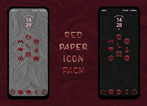 Red Paper Pattern Icon Pack Screenshot 0