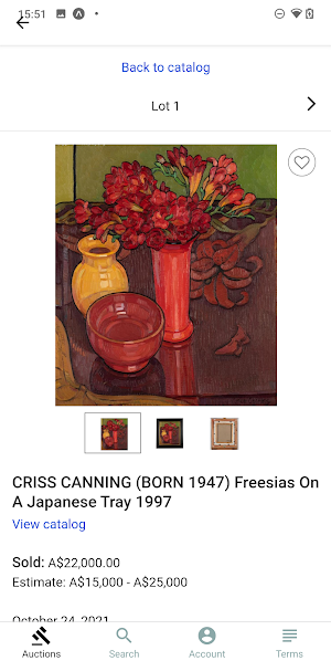 Gibson's Auctions Live Bidding Screenshot 2