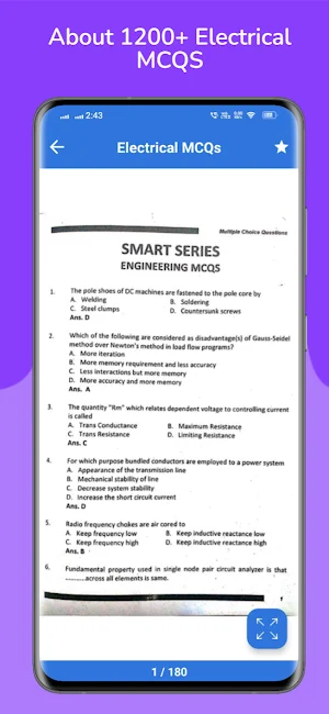 Electrical MCQs & Test Prep Screenshot 1