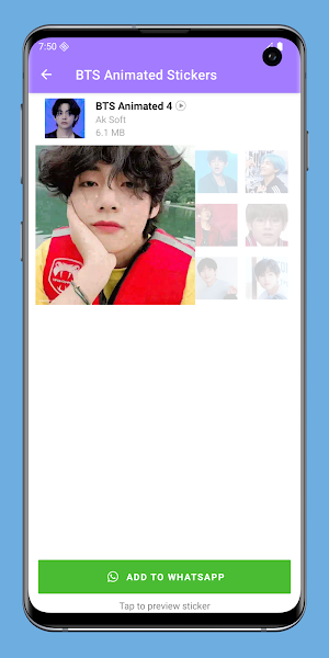 BTS Animated Stickers Screenshot 2