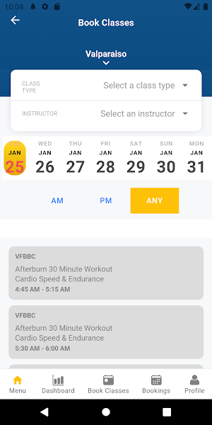 Valparaiso Fit Body Check In Screenshot 2