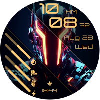 Sci-Fi Robot Futuristic Face