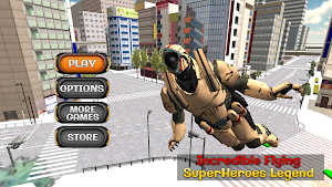 Incredible Flying Super Heroes Legend: City Rescue Screenshot 1