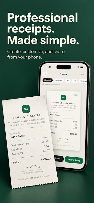 Receipt Generator: Maker & PDF Screenshot 0