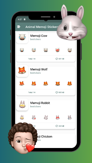 Animal Memoji Stickers Screenshot 2