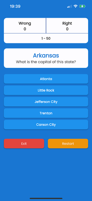 US states Quiz Screenshot 1