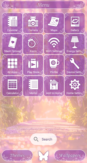 Wisteria Glow Theme +HOME Screenshot 1