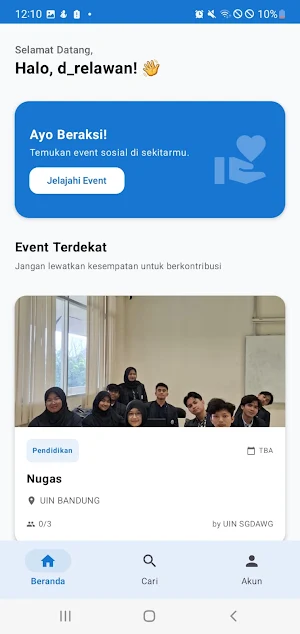 VolunteerHub Screenshot 2