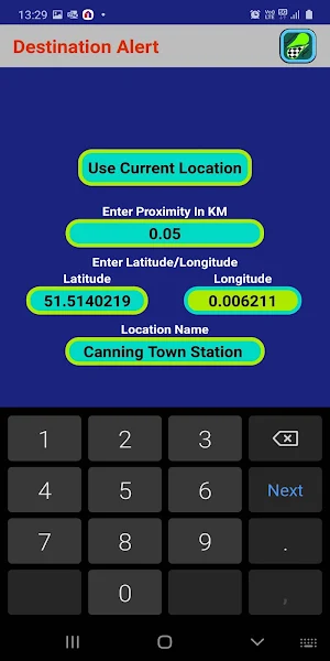 Destination Alert Screenshot 1