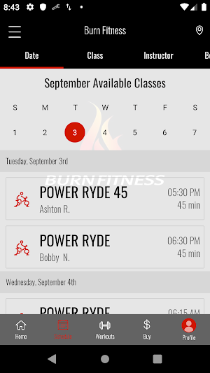 Burn Fitness Health Club Screenshot 1