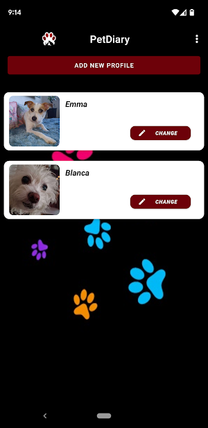 Pet Diary App - MioWuff Screenshot 1