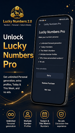Lucky Numbers: Personal Picker Screenshot 1