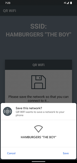 QR Wifi Connection Screenshot 1