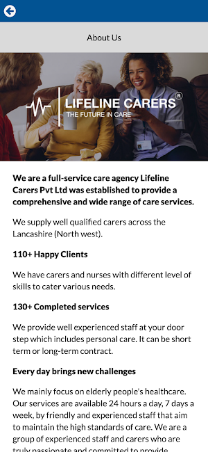 Lifeline Carers Recruitment Screenshot 2